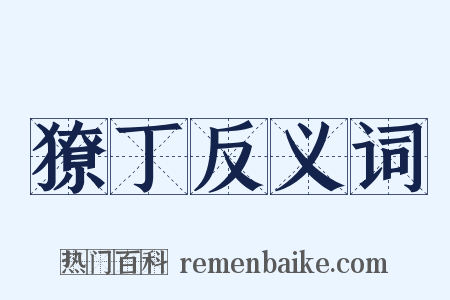 獠丁反义词是什么意思的图片